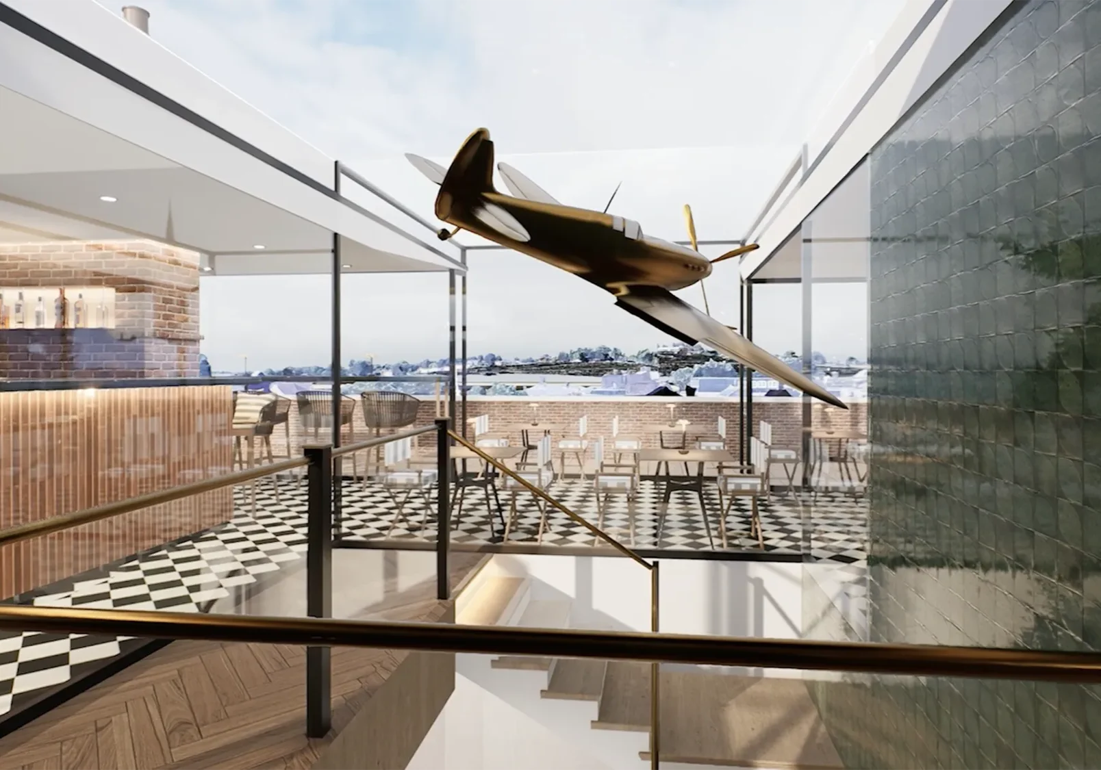Spitfire Bar staircase